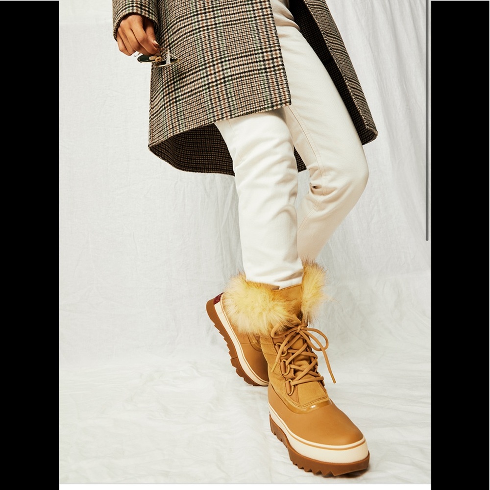 Stylish Tan Fur-Lined Women's Boots - Picture 2 of 10